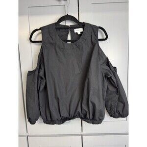 Evereve Charcoal Cold Shoulder Blouse